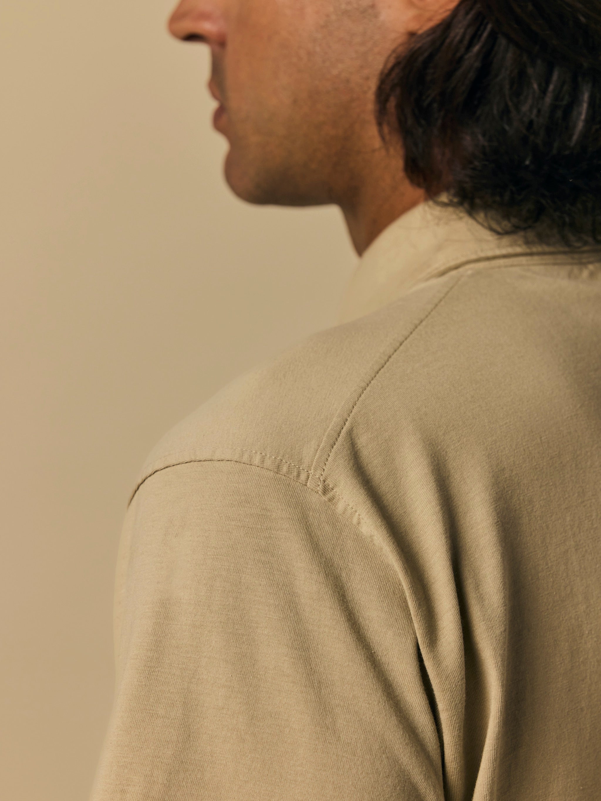 Organic Cotton Jersey Polo in Aluminum [color:Aluminum]