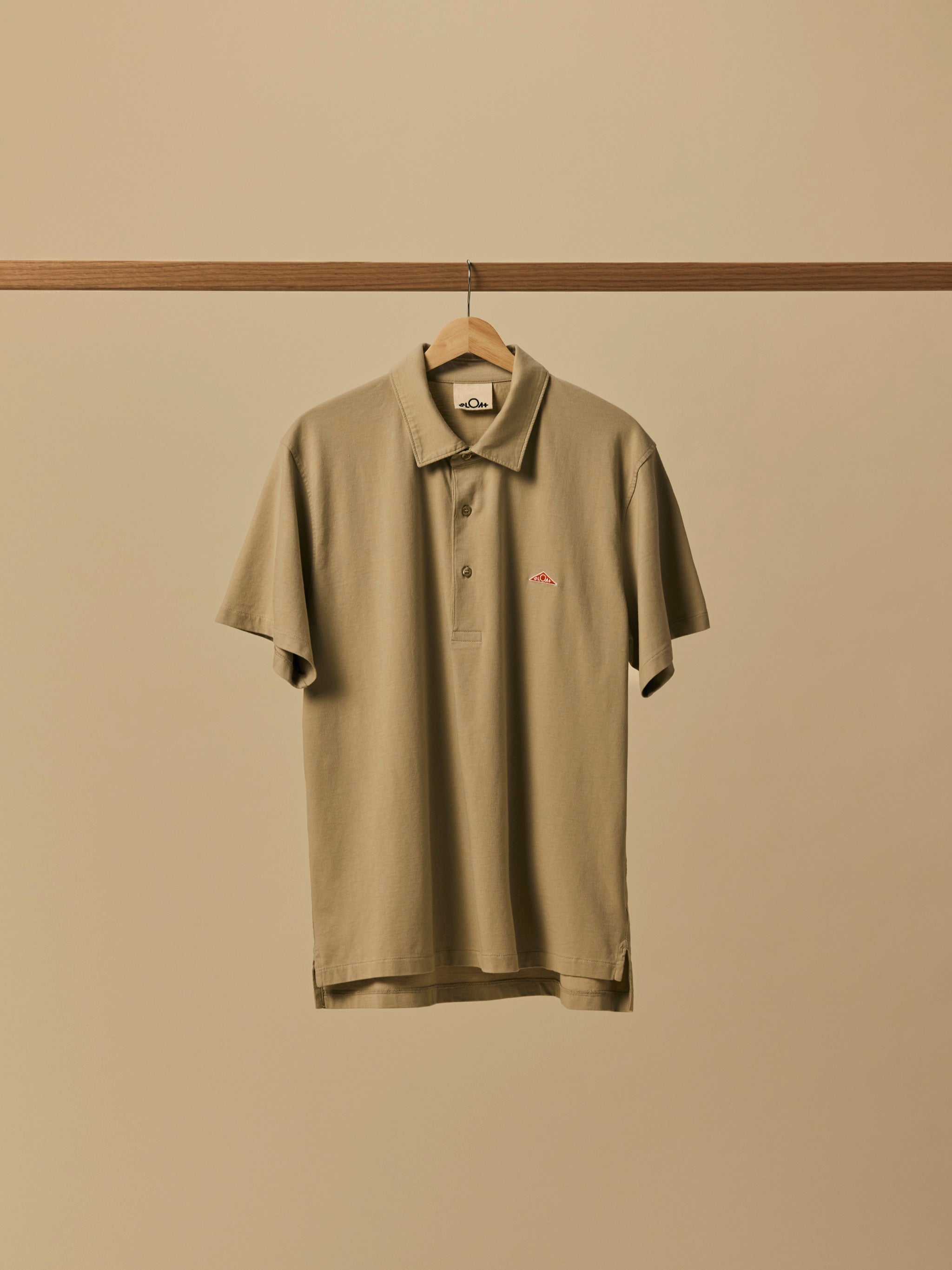 Organic Cotton Jersey Polo in Aluminum [color:Aluminum]