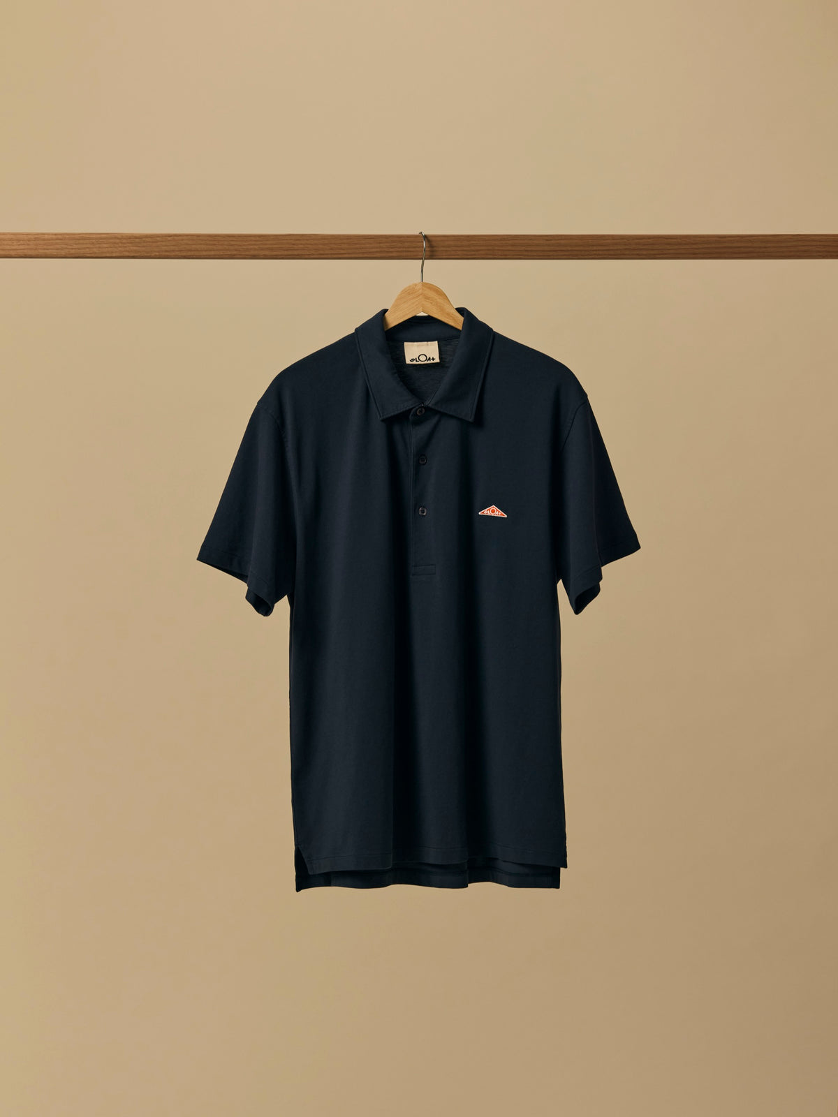 Organic Cotton Jersey Polo in Navy [color:Navy]