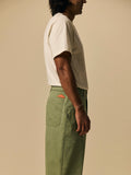 Organic Cotton Day Pant in Oil Green [color:Oil Green]