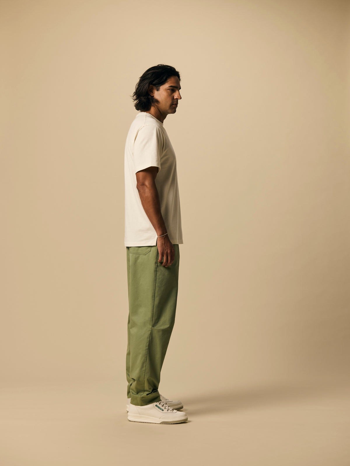 Organic Cotton T-Shirt in Seed Pearl [color:Seed Pearl]