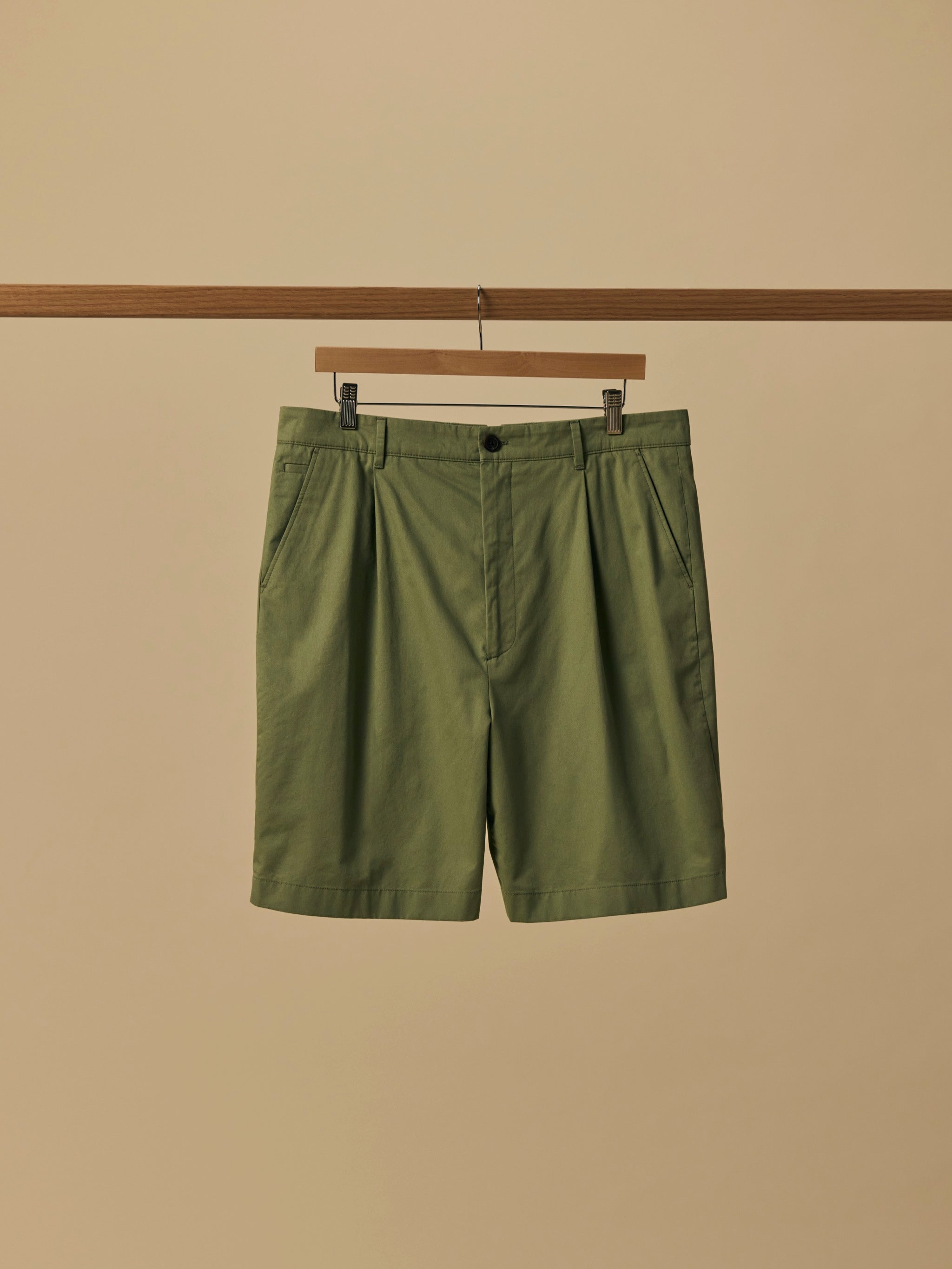 Organic Cotton Golf Short in Oil Green [color:Oil Green]