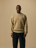 Organic Cotton Fleece Crewneck in Aluminum [color:Aluminum]