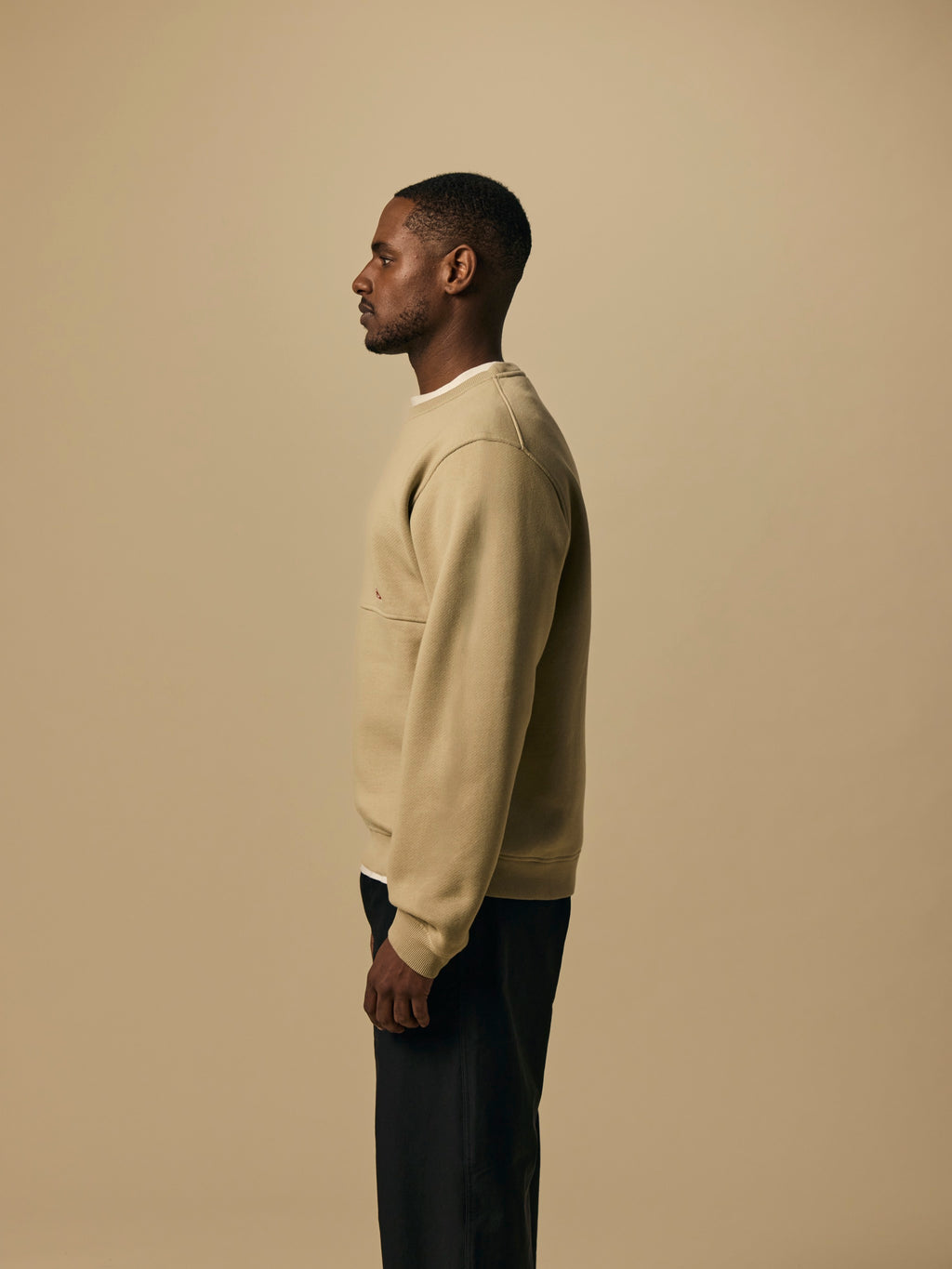 Organic Cotton Fleece Crewneck in Aluminum [color:Aluminum]