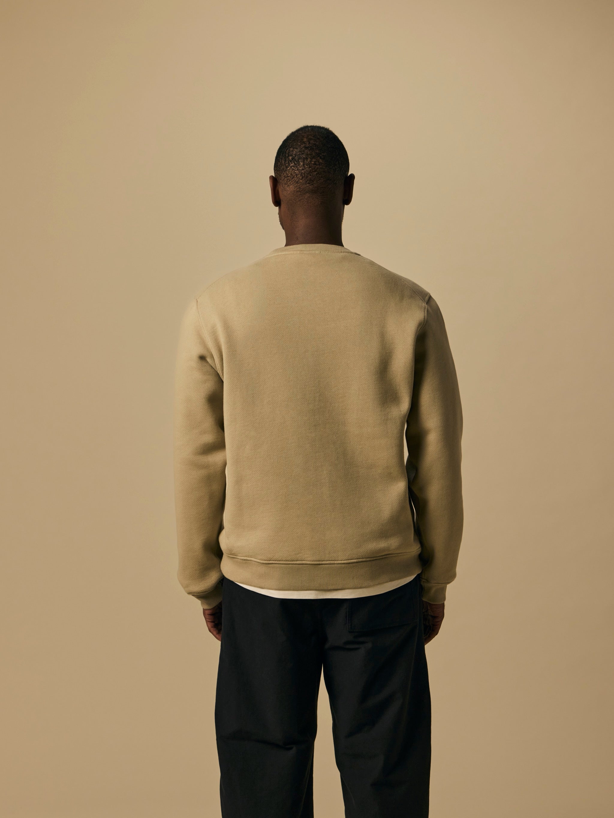 Organic Cotton Fleece Crewneck in Aluminum [color:Aluminum]