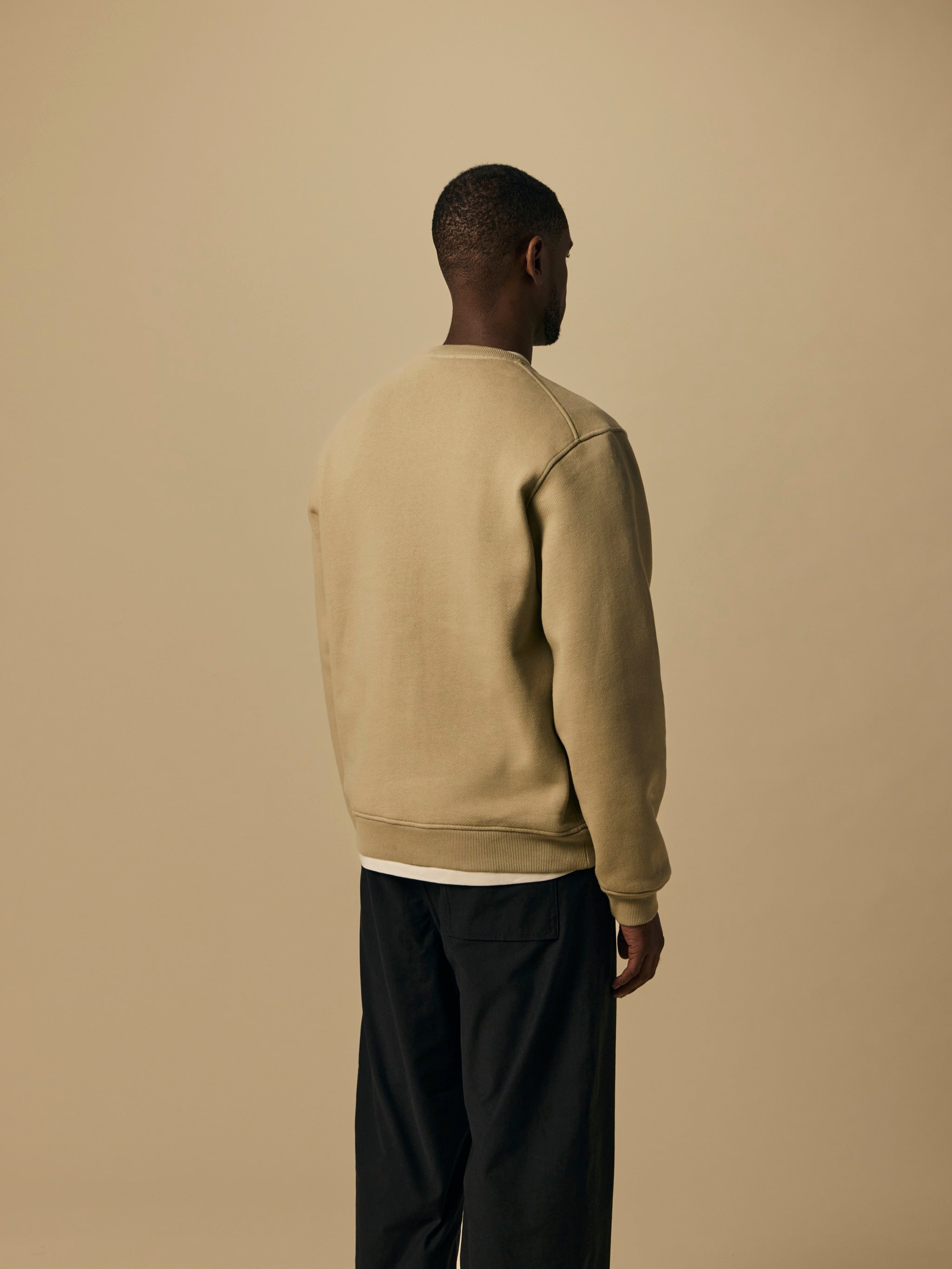 Organic Cotton Fleece Crewneck in Aluminum [color:Aluminum]