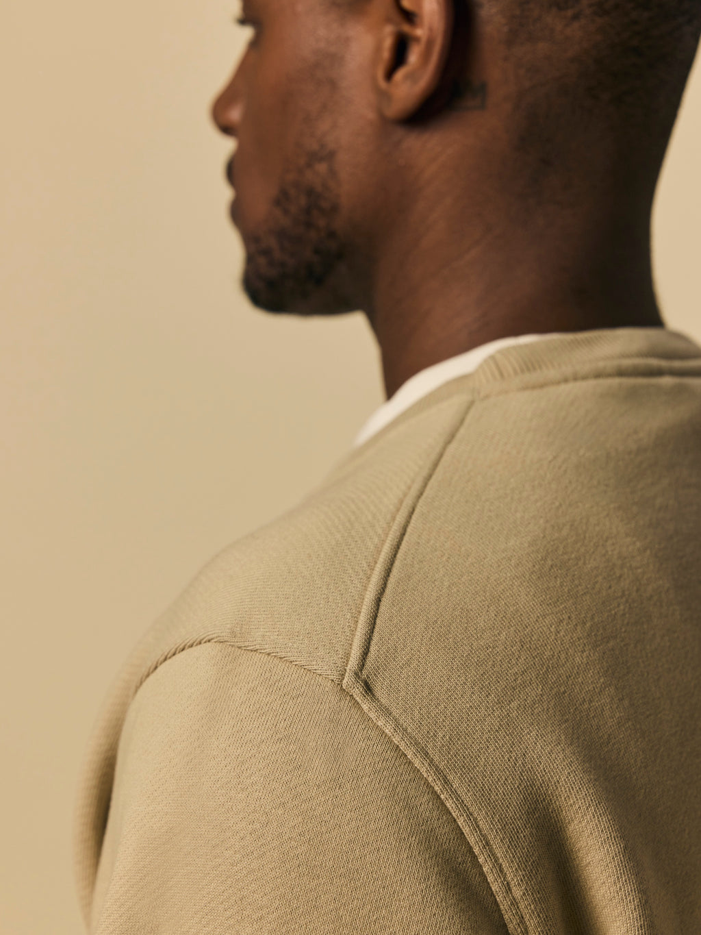 Organic Cotton Fleece Crewneck in Aluminum [color:Aluminum]