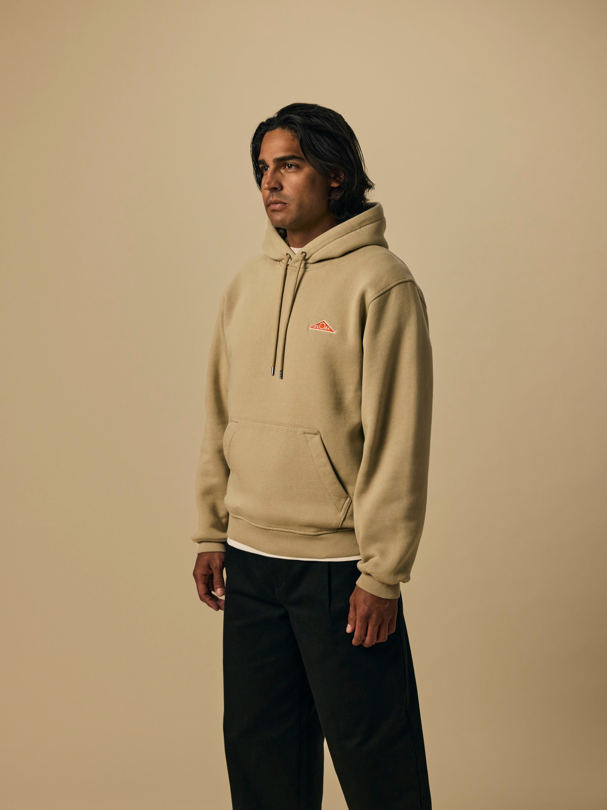 Organic Cotton Fleece Hoodie in Aluminum [color:Aluminum]