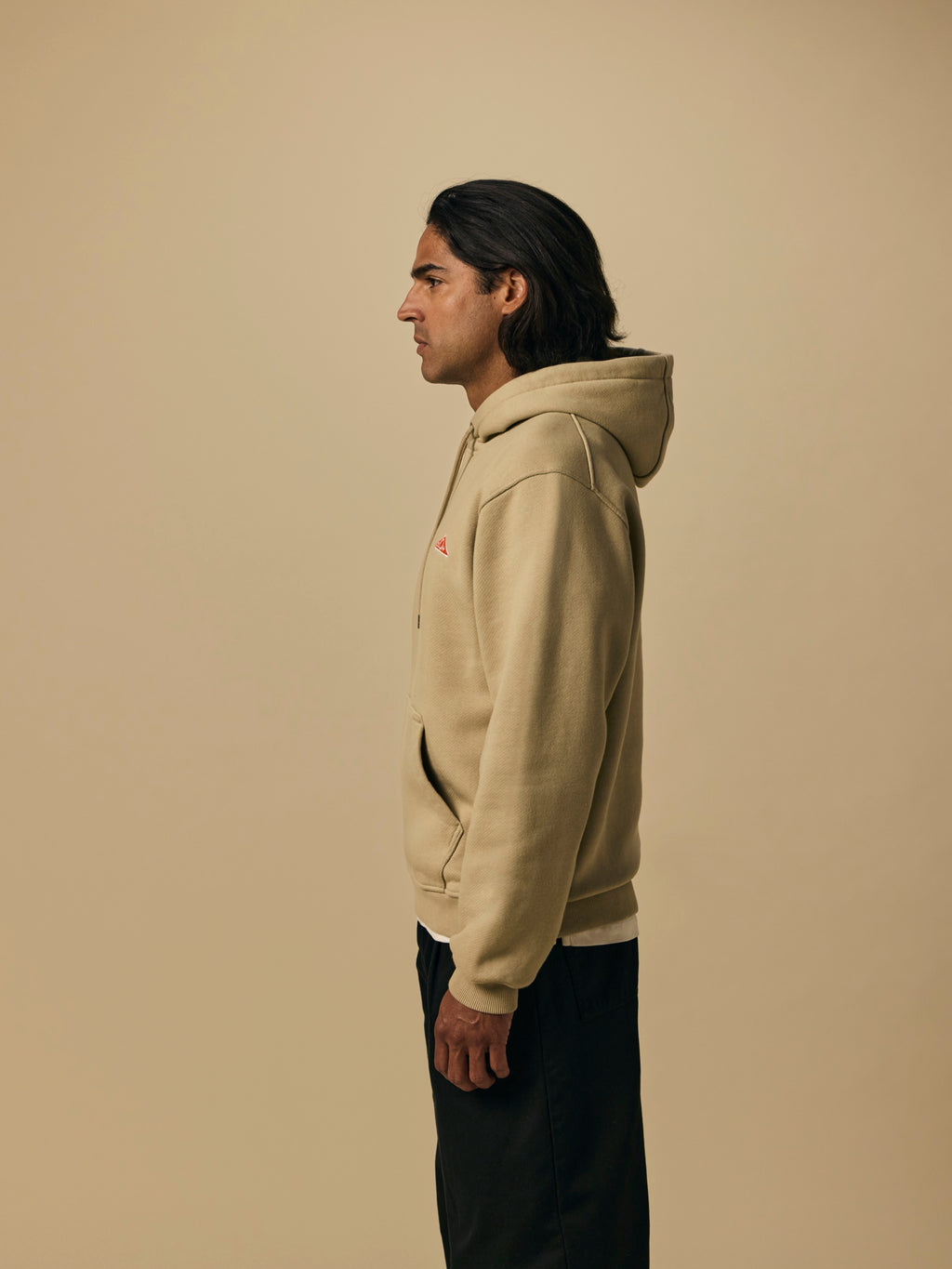 Organic Cotton Fleece Hoodie in Aluminum [color:Aluminum]