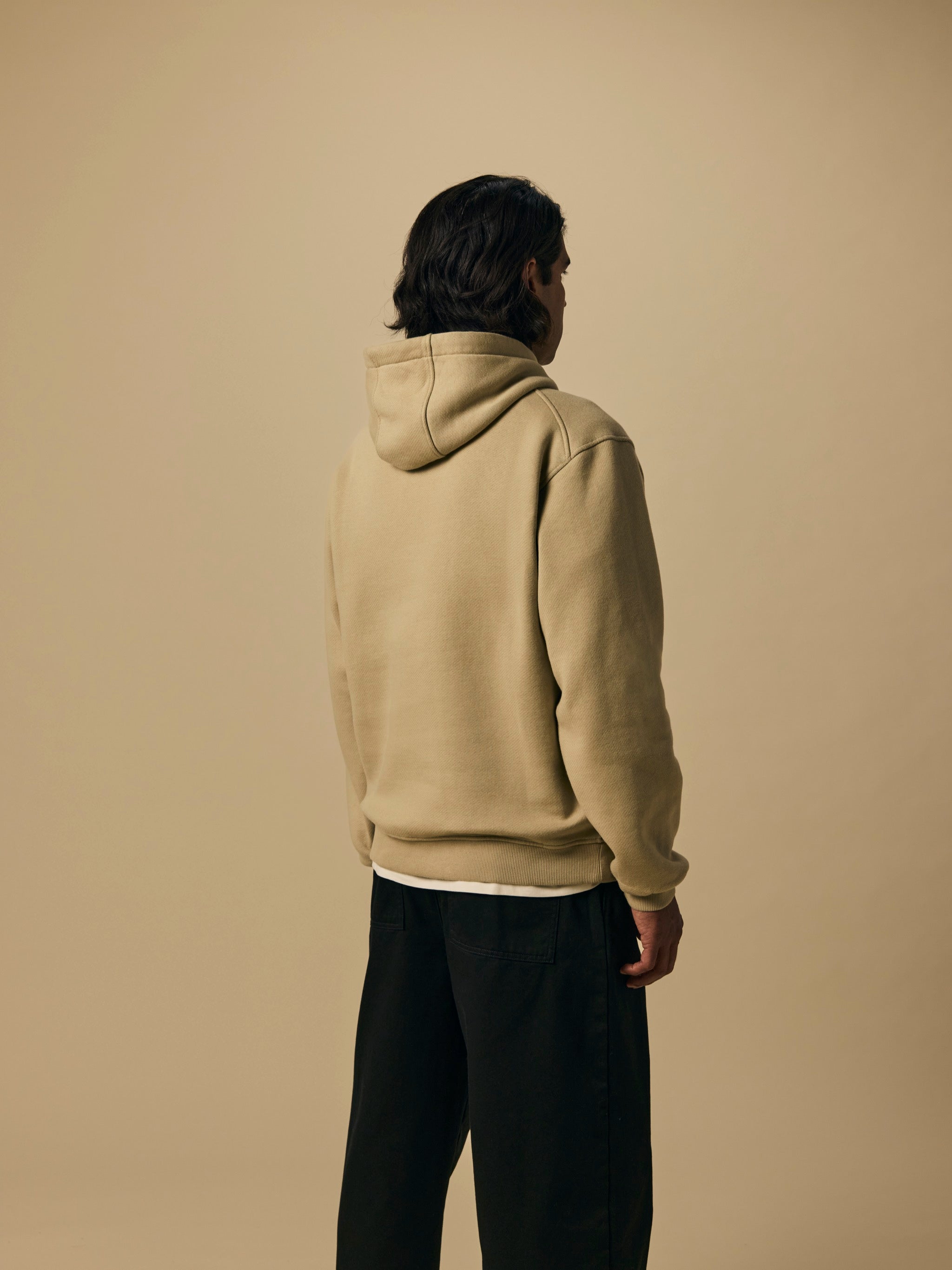 Organic Cotton Fleece Hoodie in Aluminum [color:Aluminum]