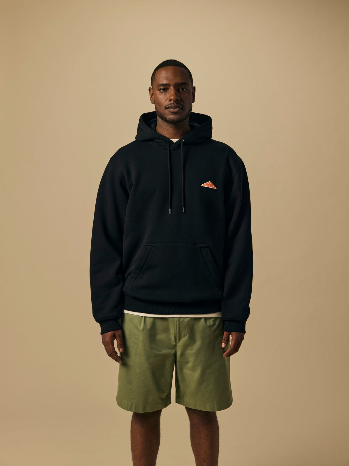 Organic Cotton Fleece Hoodie in Black [color:Black]