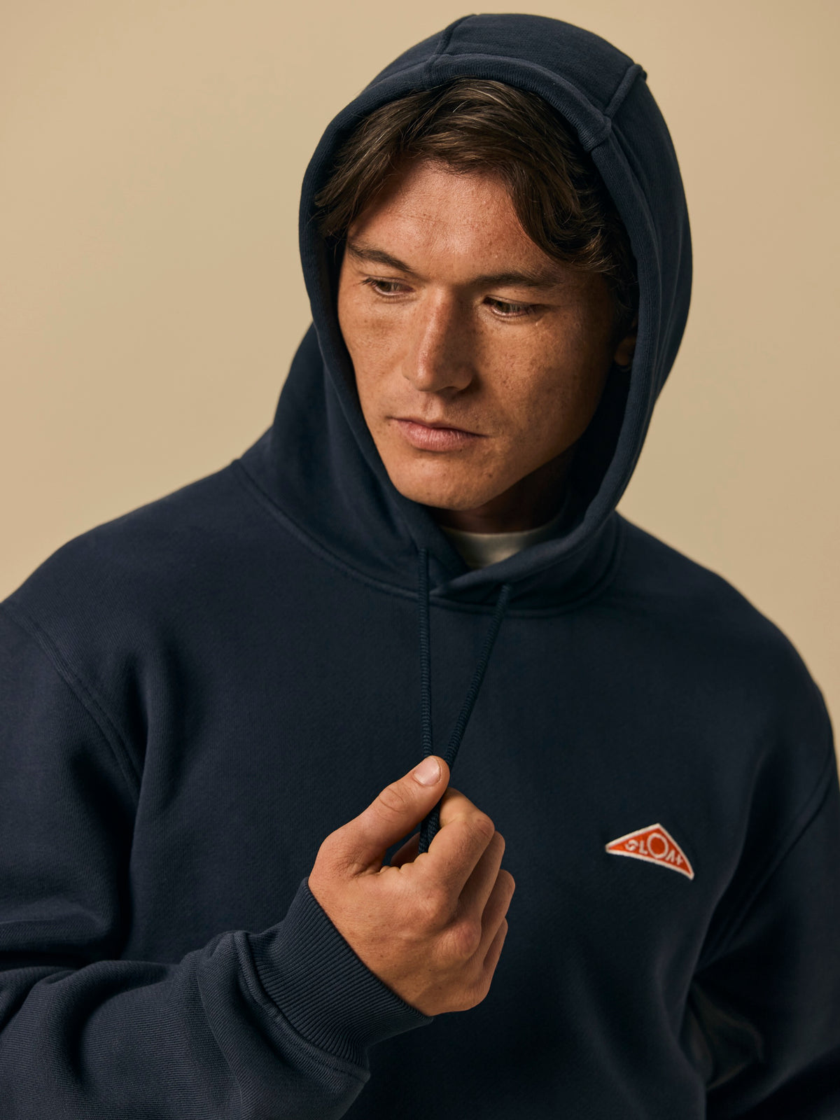 Organic Cotton Fleece Hoodie in Navy [color:Navy]