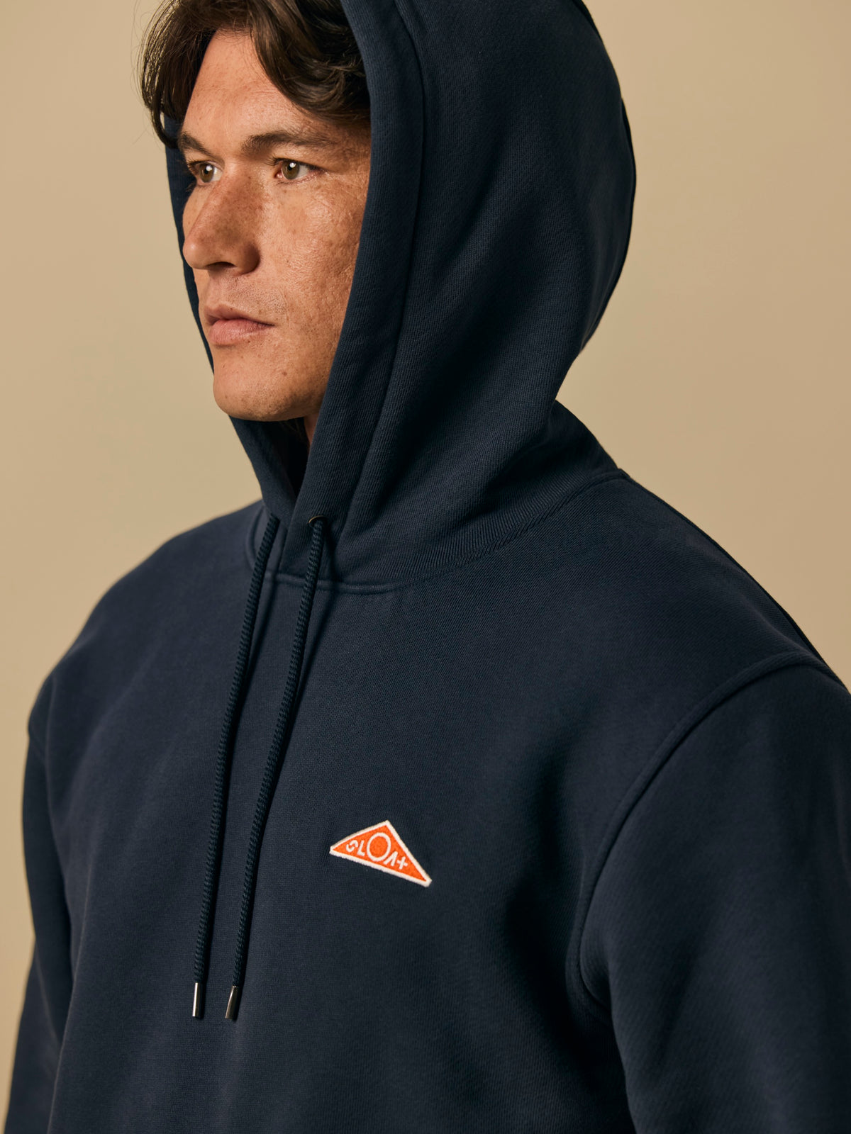 Organic Cotton Fleece Hoodie in Navy [color:Navy]