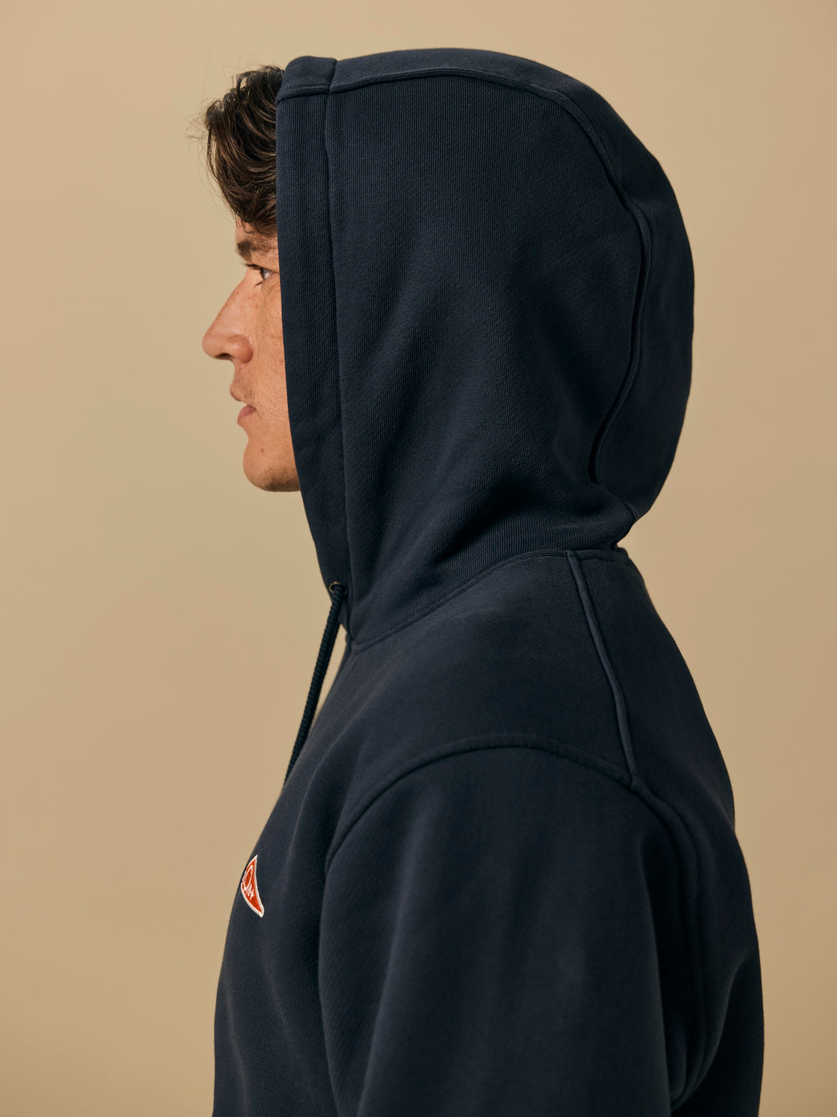 Organic Cotton Fleece Hoodie in Navy [color:Navy]