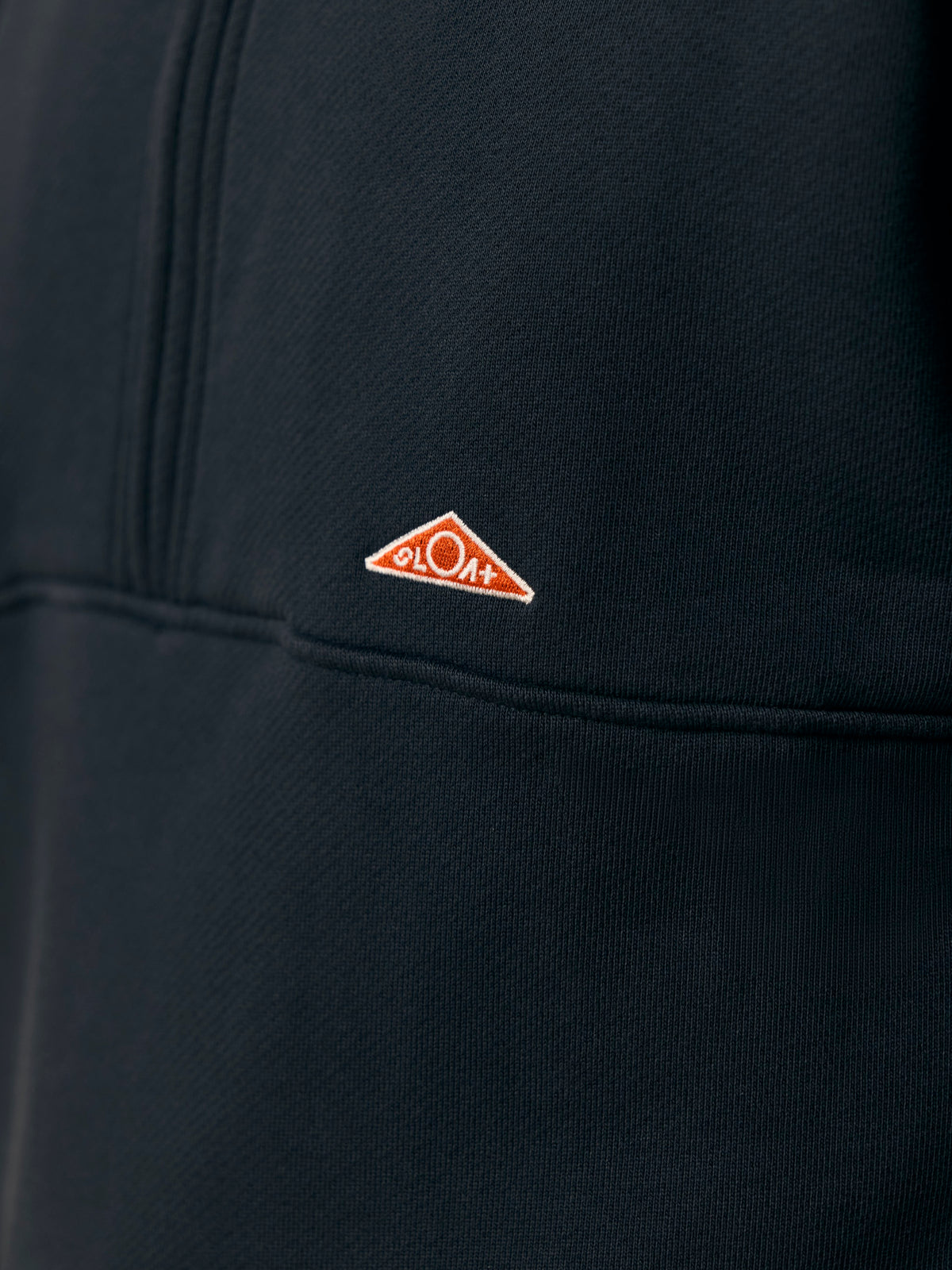 Organic Cotton Fleece Quarter Zip in Navy [color:Navy]