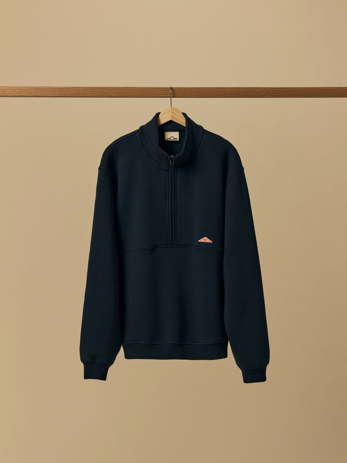 Organic Cotton Fleece Quarter Zip in Navy [color:Navy]