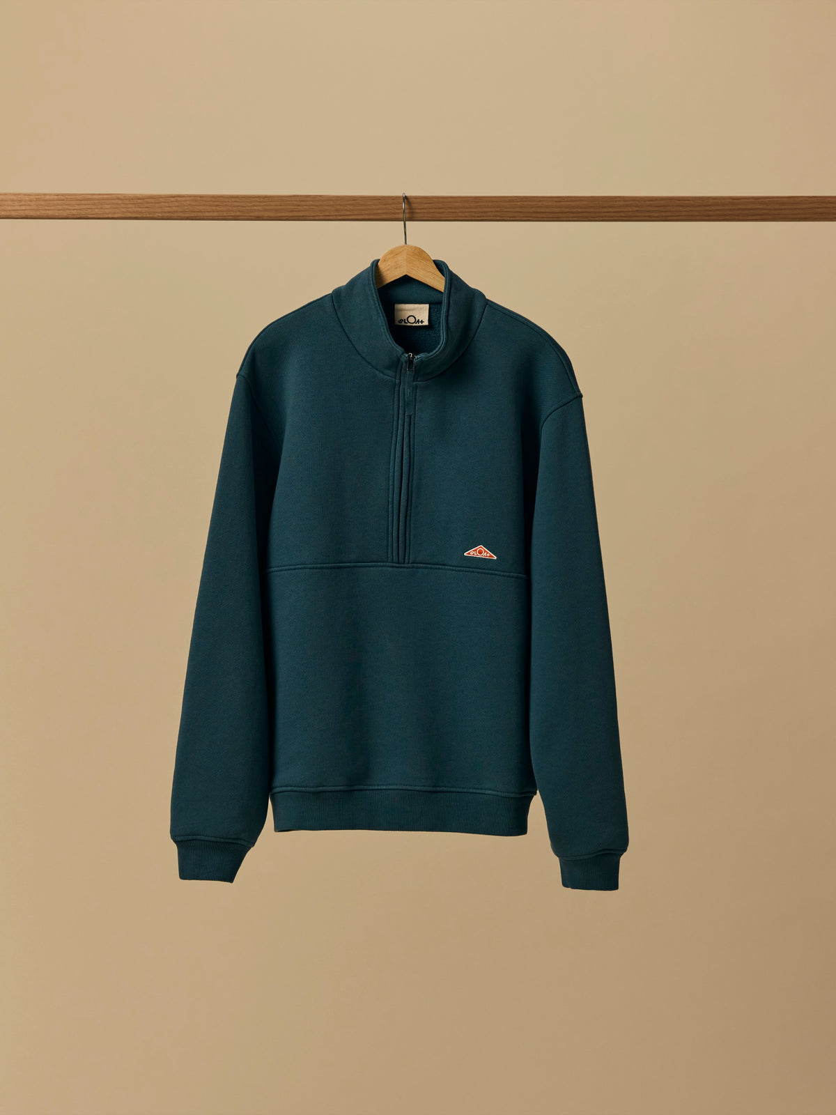 Organic Cotton Fleece Quarter Zip in Stargazer [color:Stargazer]