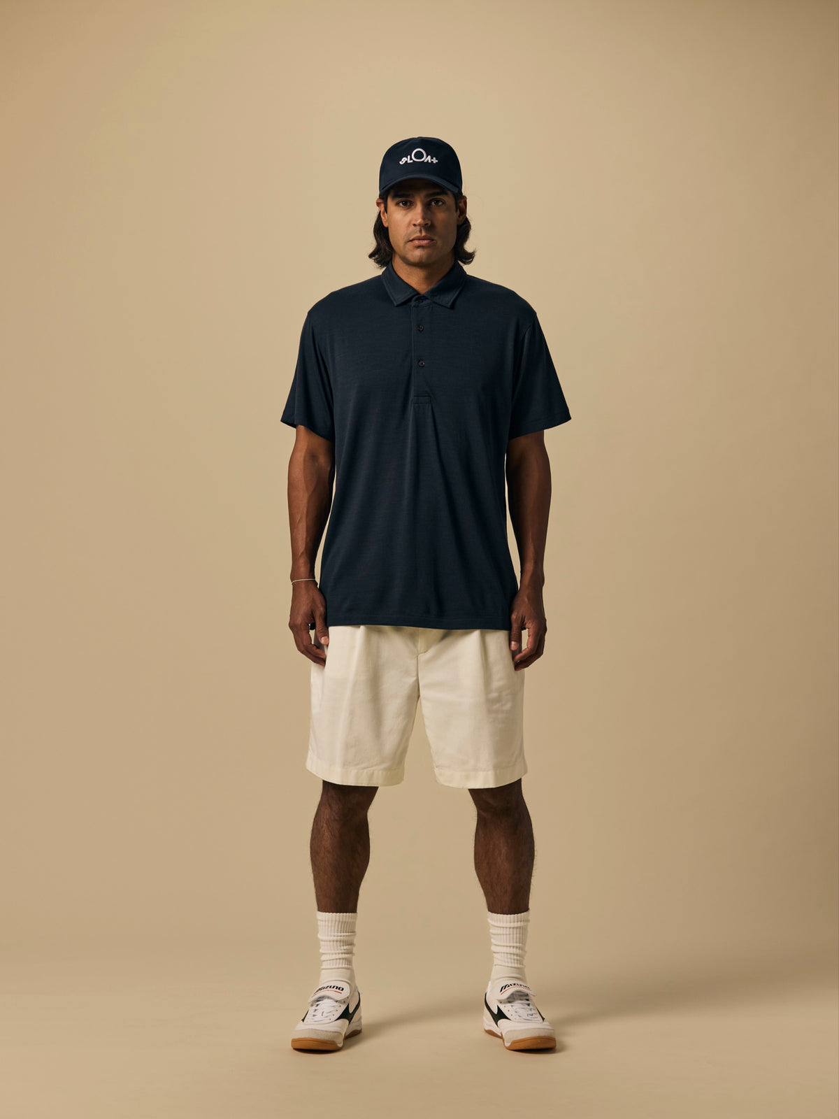 Merino Polo in Navy [color:Navy]