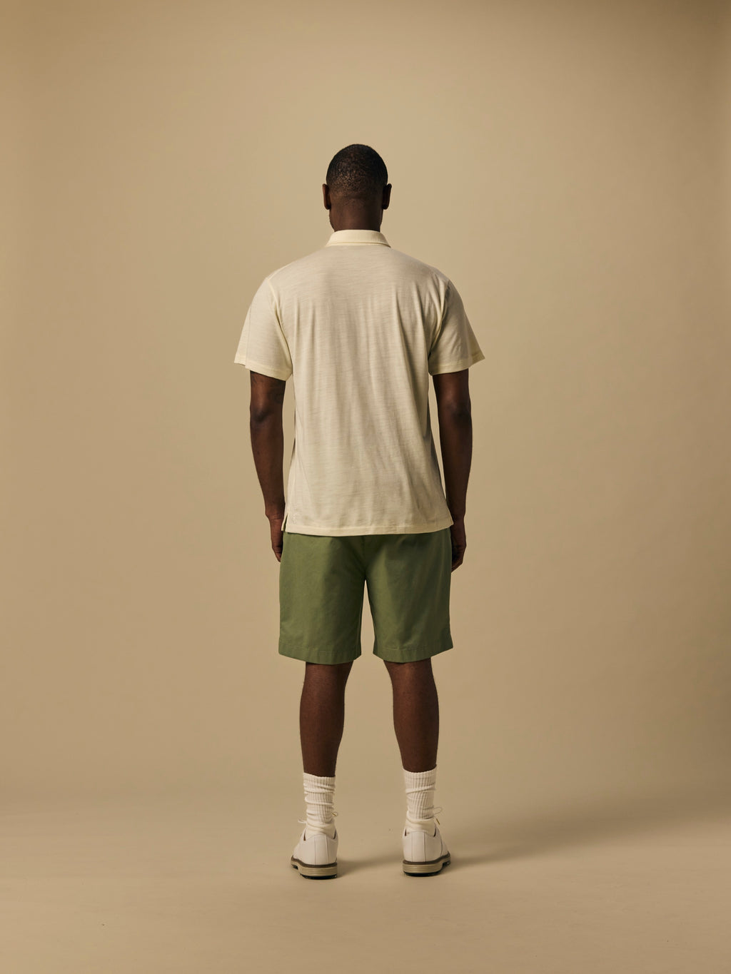 Merino Polo in Seed Pearl [color:Seed Pearl]