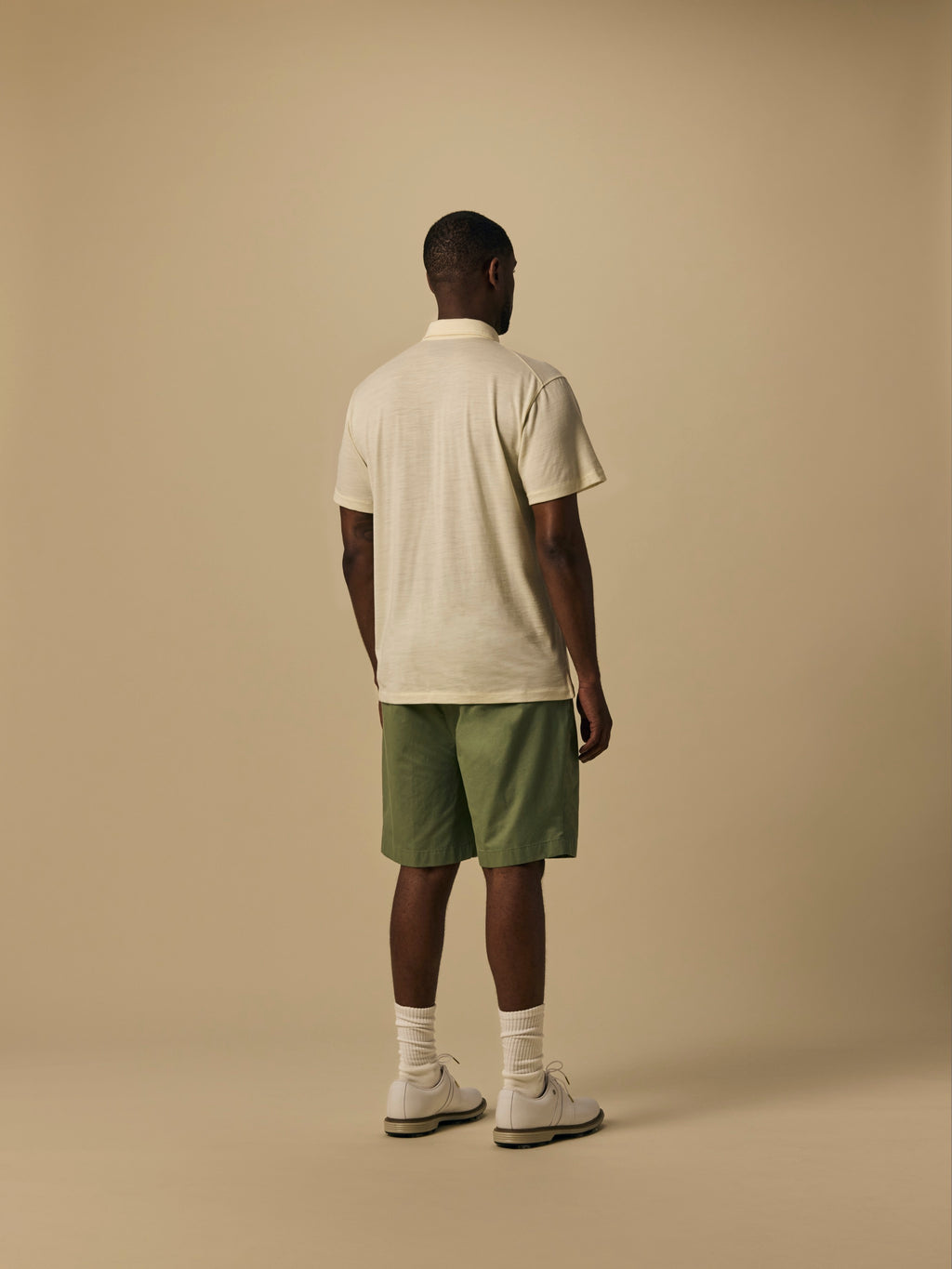 Merino Polo in Seed Pearl [color:Seed Pearl]