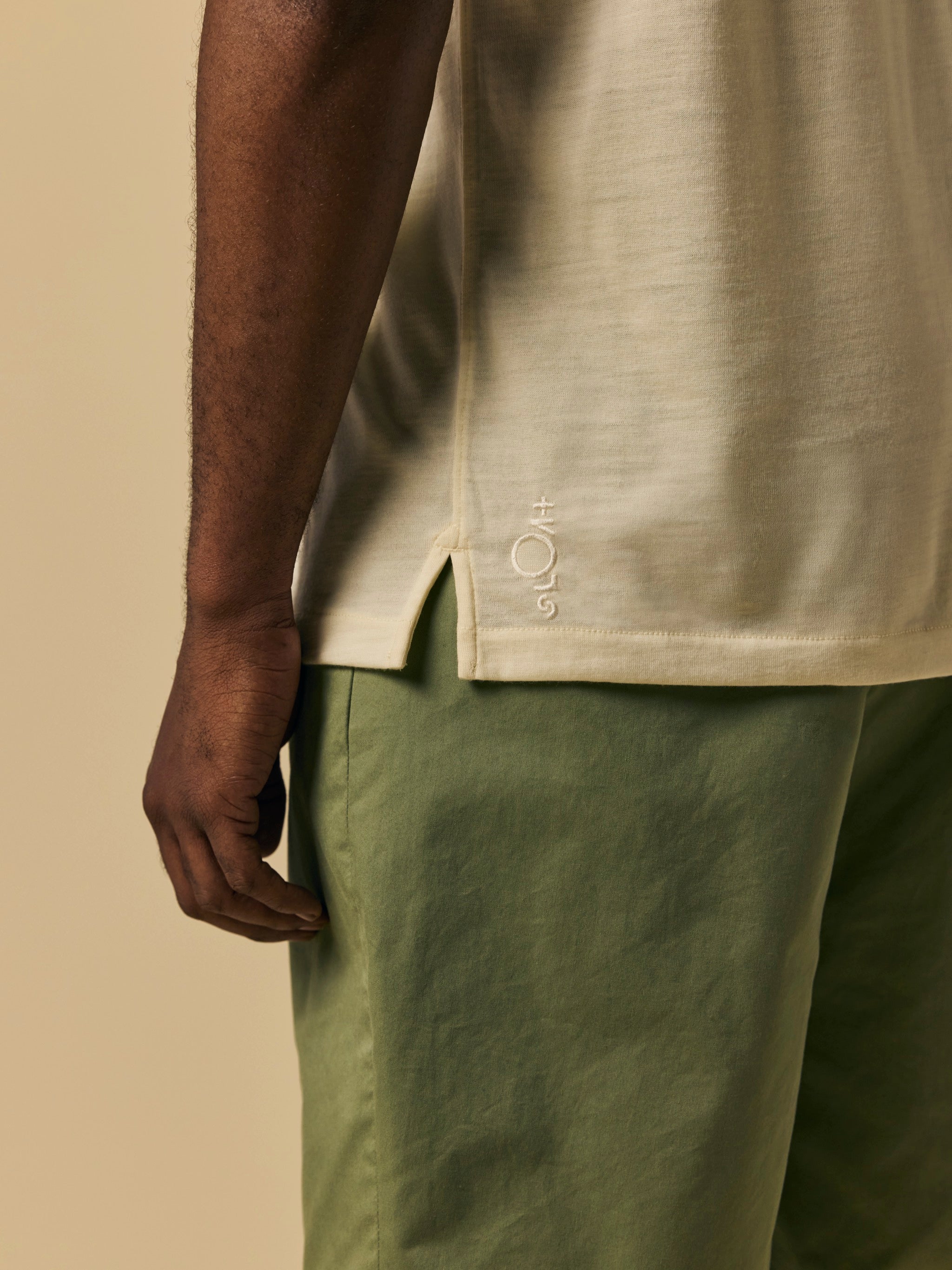 Merino Polo in Seed Pearl [color:Seed Pearl]