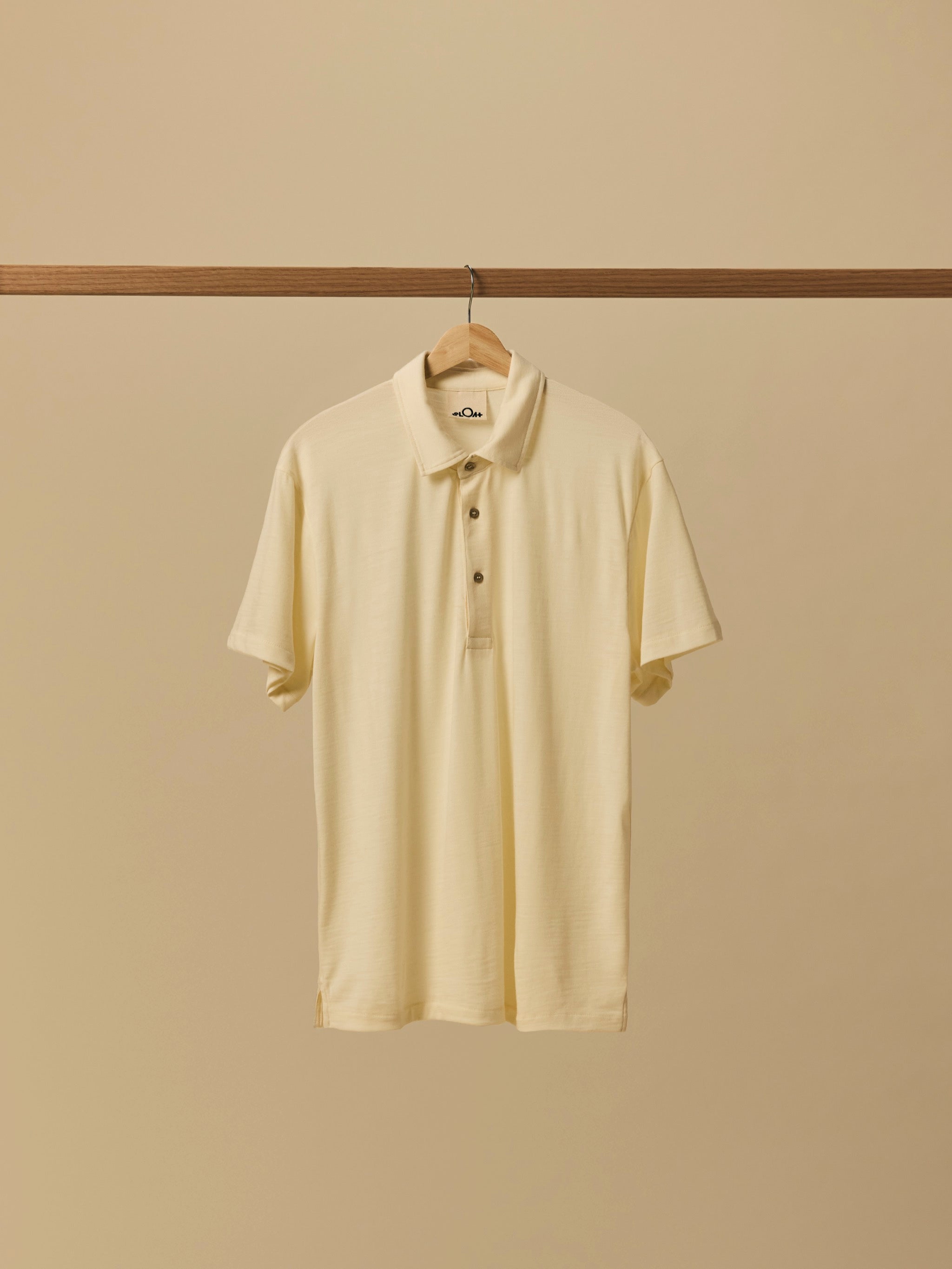 Merino Polo in Seed Pearl [color:Seed Pearl]