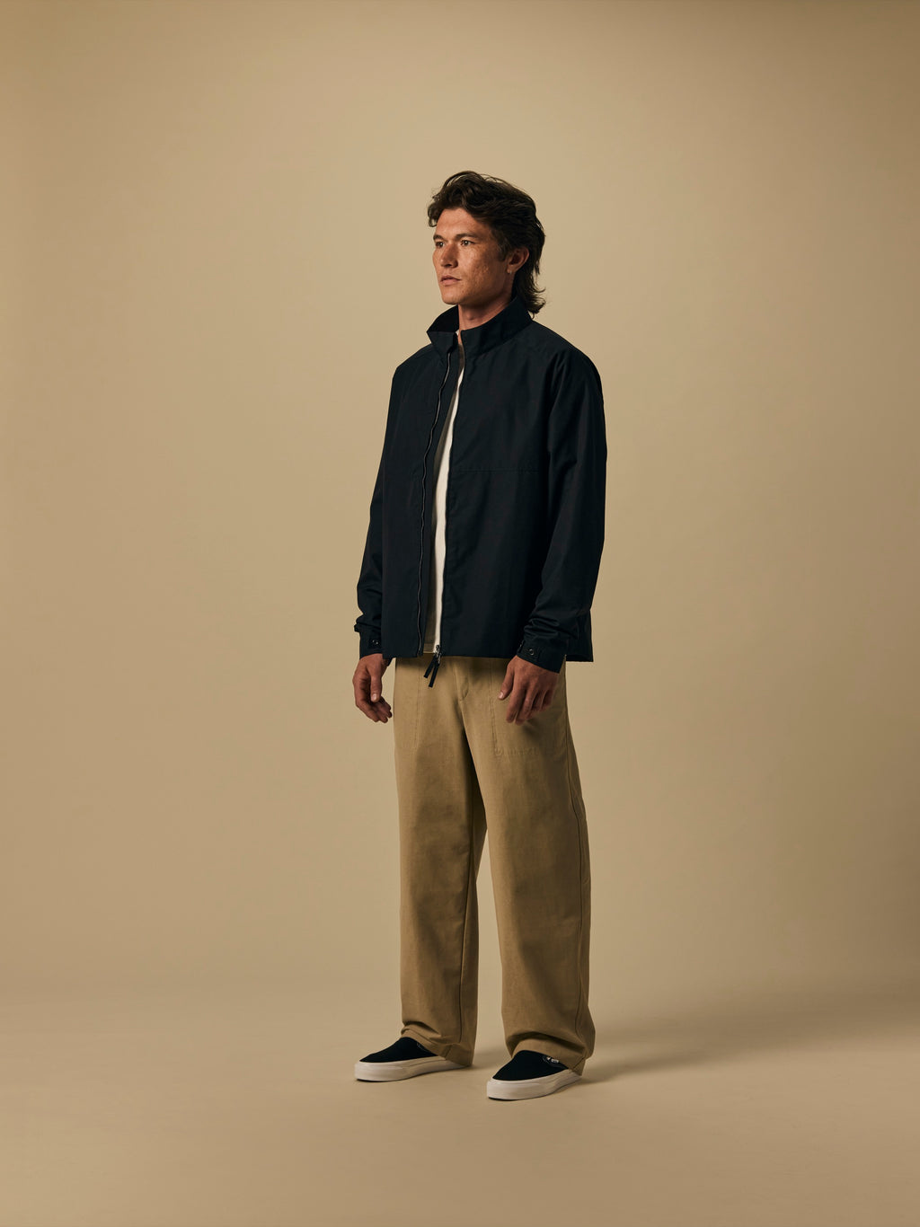 Organic Ventile Windbreaker in Black [color:Black]