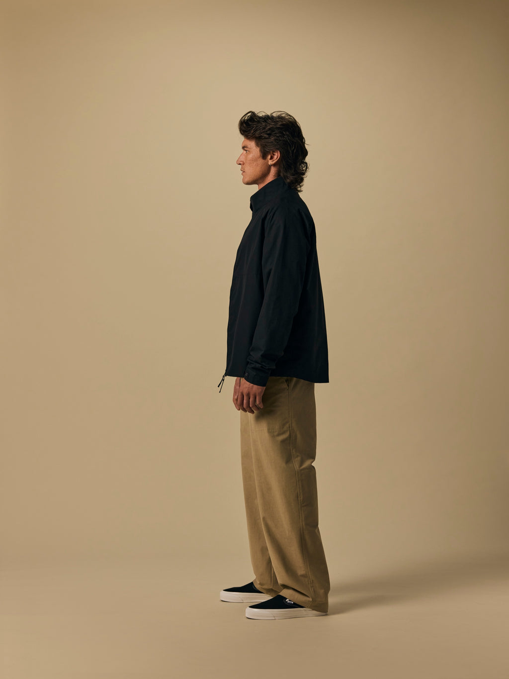 Organic Ventile Windbreaker in Black [color:Black]