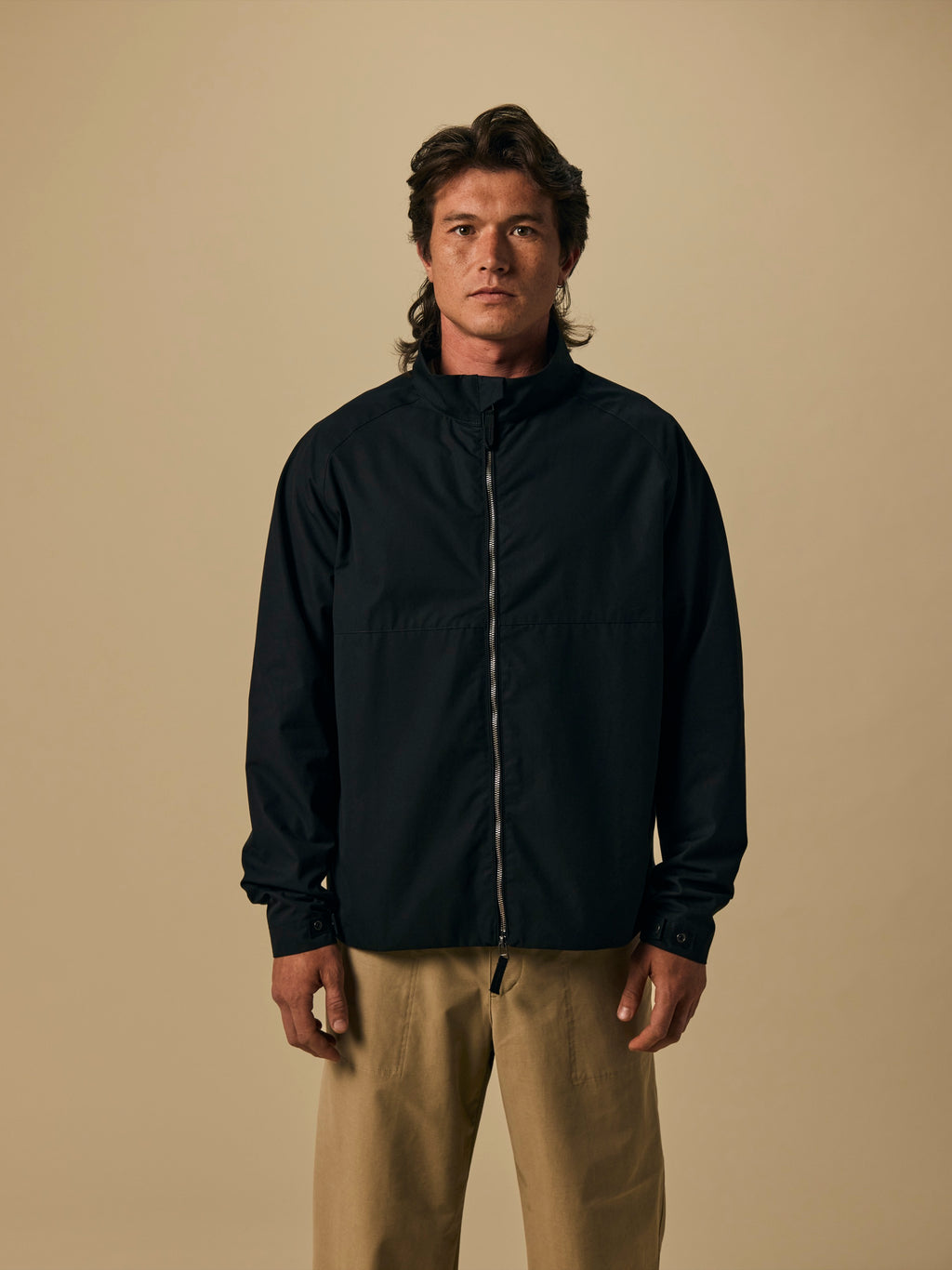 Organic Ventile Windbreaker in Black [color:Black]