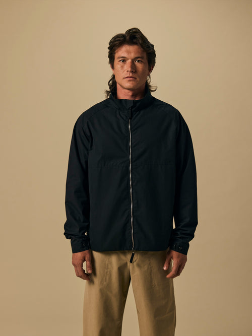 Organic Ventile Windbreaker in Black [color:Black]