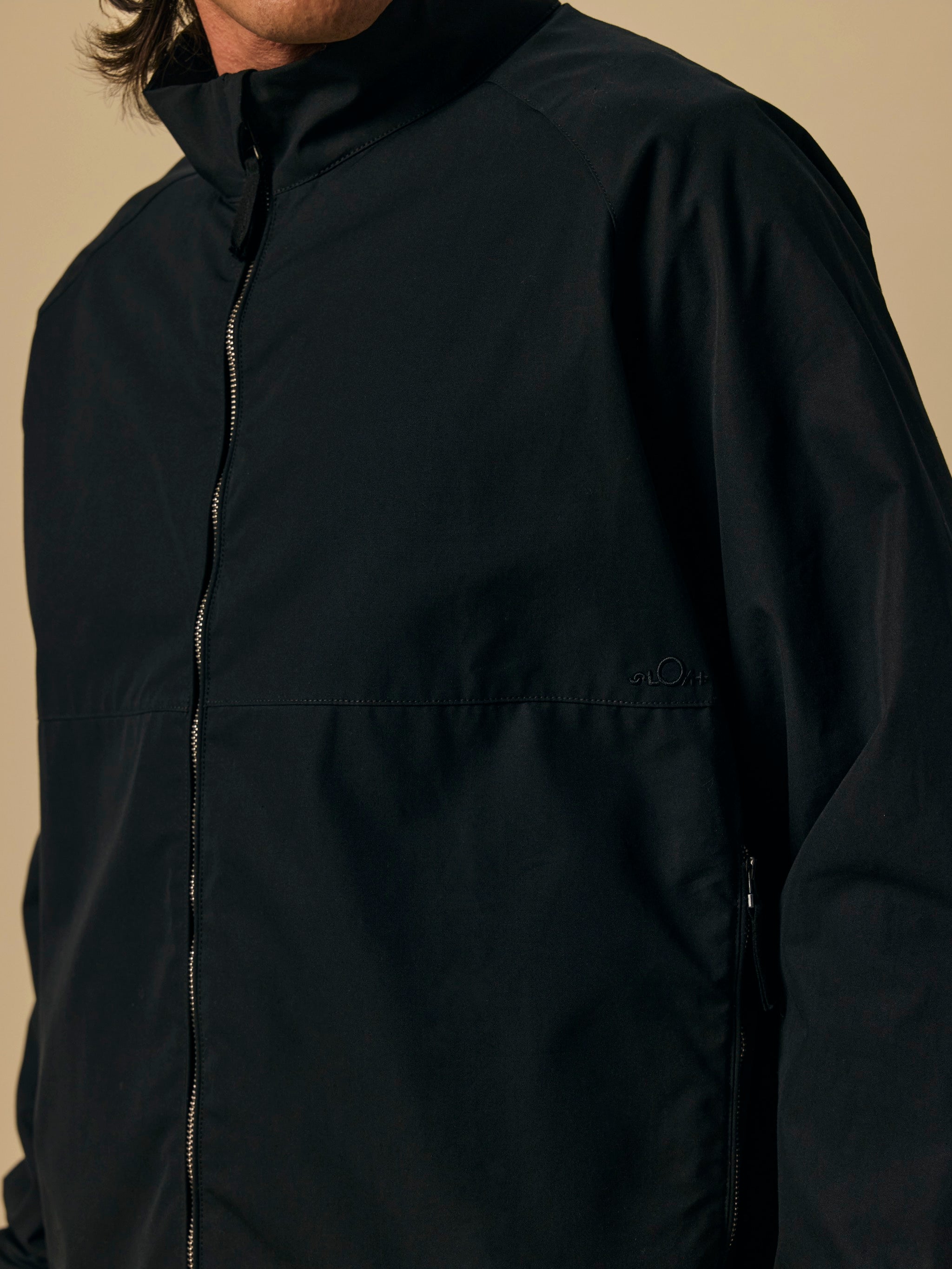 Organic Ventile Windbreaker in Black [color:Black]