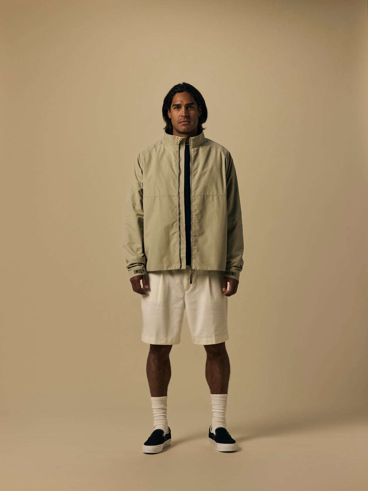 Organic Ventile Windbreaker in Stone [color:Stone]