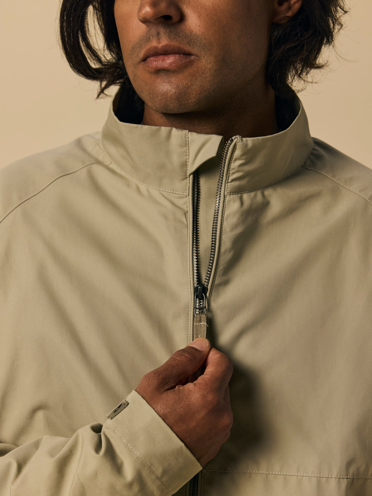 Organic Ventile Windbreaker in Stone [color:Stone]
