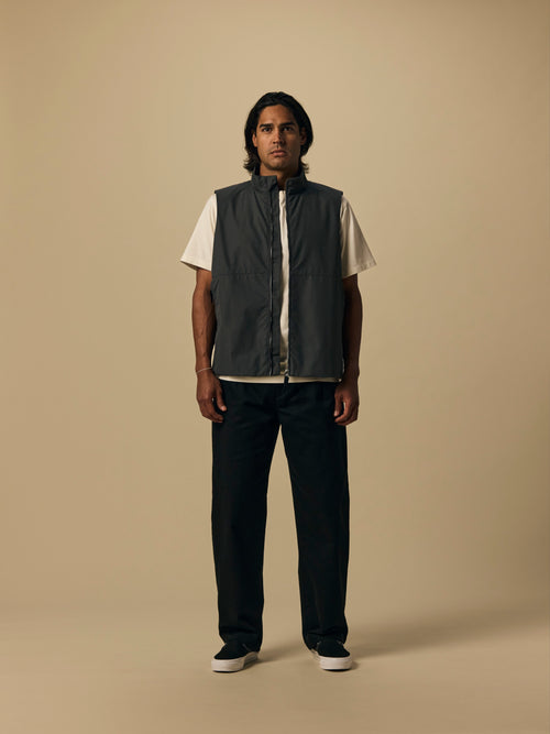 Organic Ventile Vest in Charcoal [color:Charcoal]