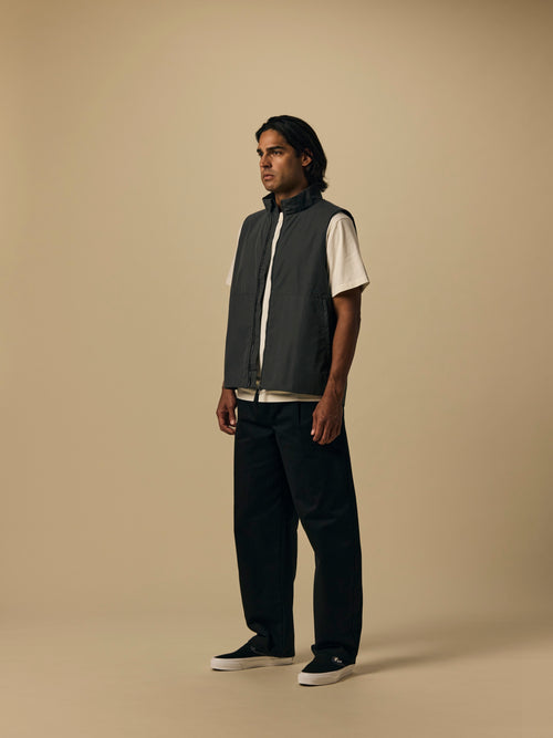 Organic Ventile Vest in Charcoal [color:Charcoal]