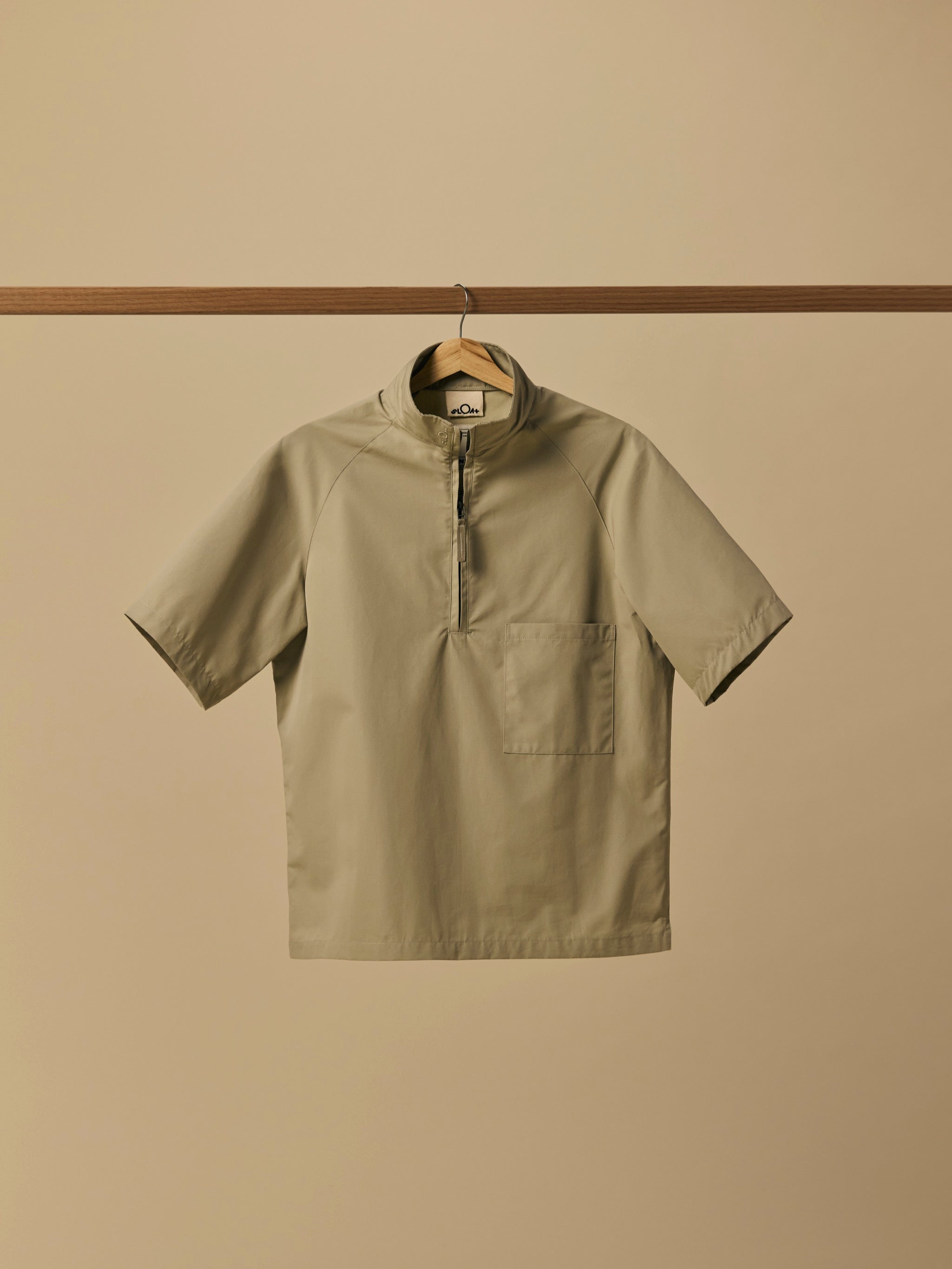 Organic Ventile Wind Shirt in Stone [color:Stone]